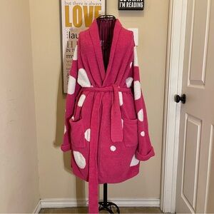 Victoria's Secret Pink and White Polka Dot Robe